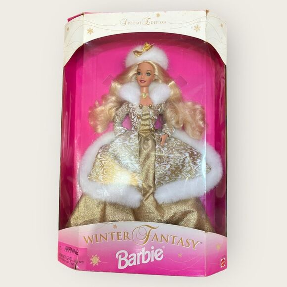 1995 Winter Fantasy Barbie Blonde Toy Collectable Discontinued Doll - Picture 1 of 2